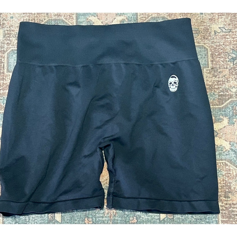 Gymreapers Infinity Seamless Shorts Womens Black High Waist‎ Gym Biker Lifting M